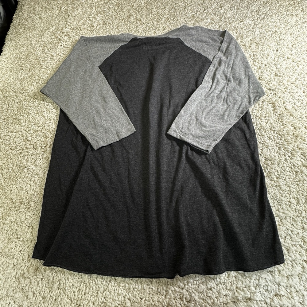 Christmas Junkie Women's 2X T-Shirt Baseball Style Western New - Picture 2 of 5